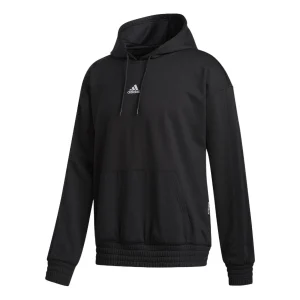 Men's adidas LD WNTR HD Small Logo Basketball Hooded Sports Black GD6858