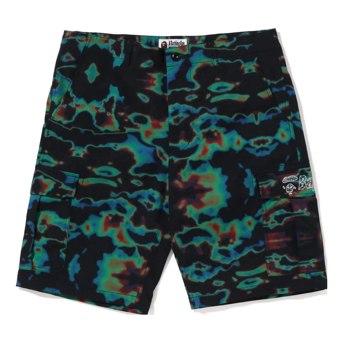A Bathing Ape SS23 Thermography Cargo Shorts 'Black' 1J30-153-013