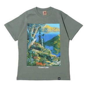 Nike x ACG Crater Lake Sports Printing Pattern Round Collar Male Green DA4878-365