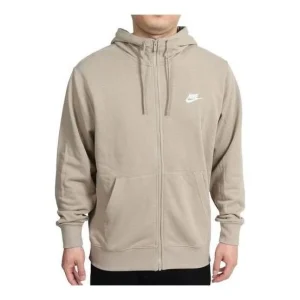 Nike NSW Club Full Zip Hoodie Asia Sizing 'Tan' BV2649-247