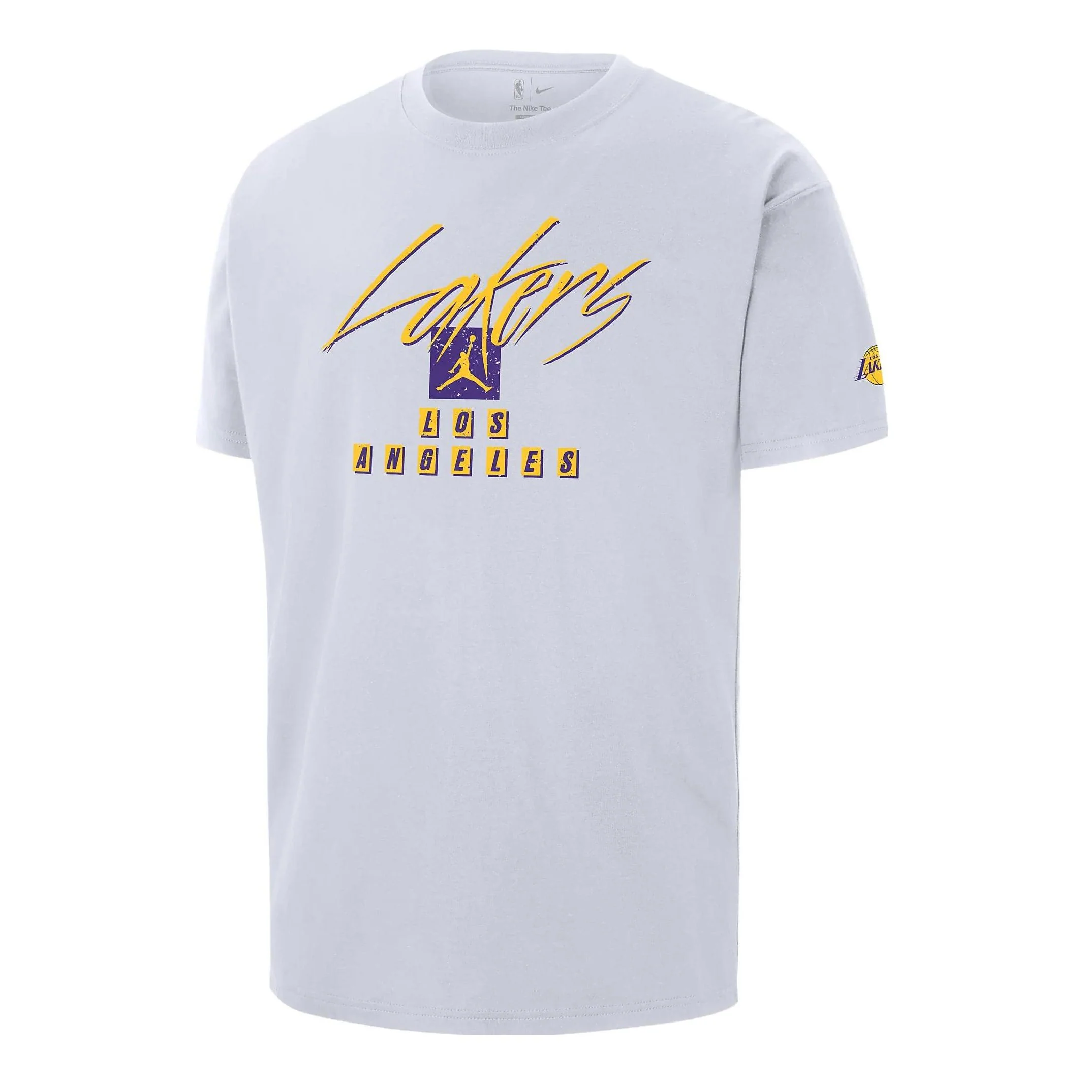 Air Jordan Los Angeles Lakers Courtside Statement Edition NBA Max90 T-Shirt 'White' FN1069-100