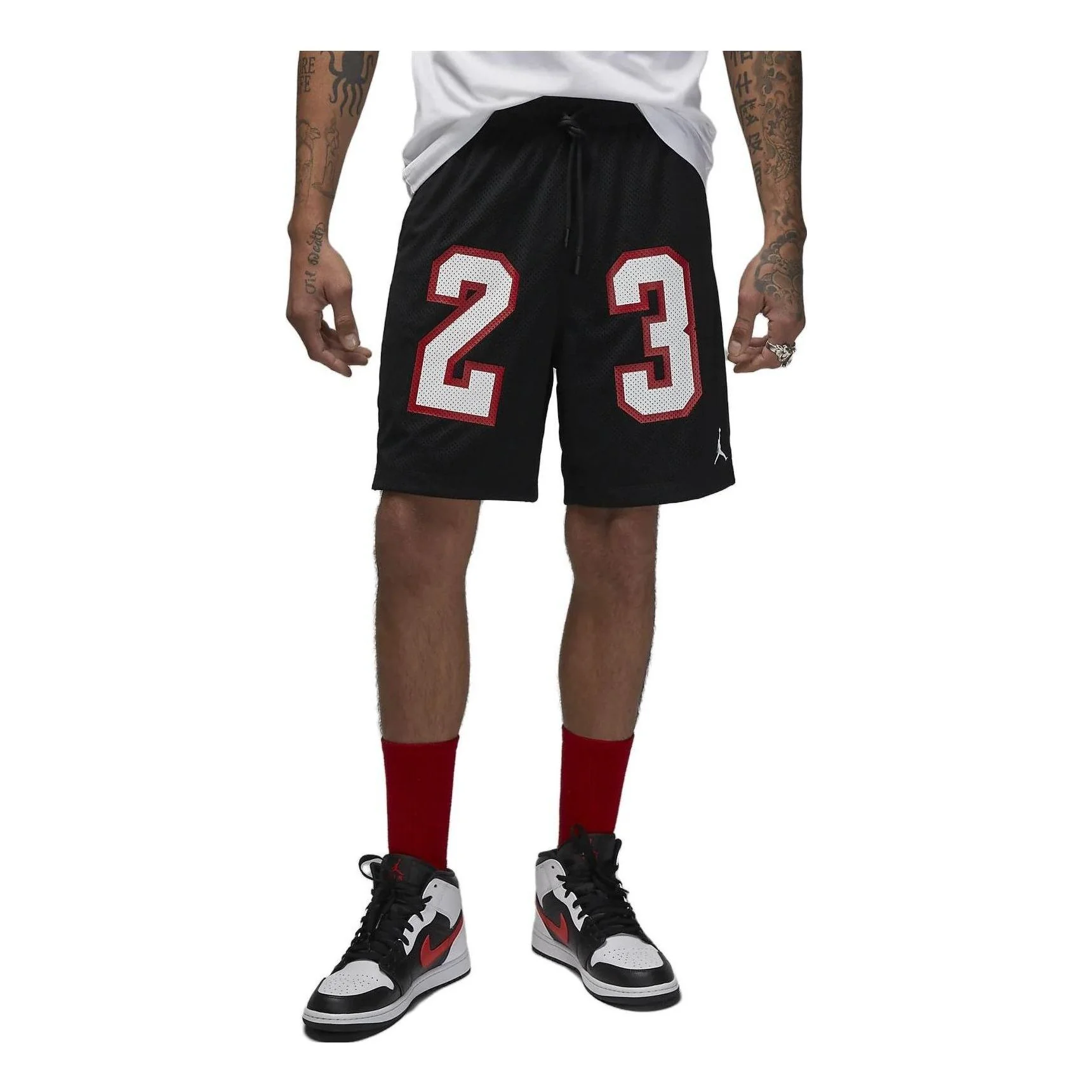Air Jordan Essentials Graphic Mesh Shorts 'Black' DX9671-010
