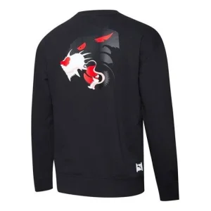 PUMA Fierce Back Printing Sports Round Neck Pullover Black 579096-01