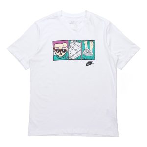 Nike Sportswear NSW AF1 Anime Printing Sports Short Sleeve White DH0012-100