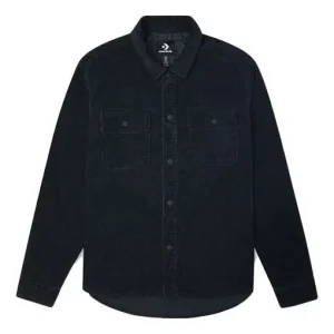 Men's Converse Sports Cargo corduroy Shirt Jacket Black 10019954-A12