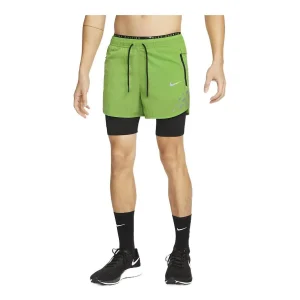 Nike Run Division Pinnacle Solid Color Logo Sports Shorts Green DM4764-377
