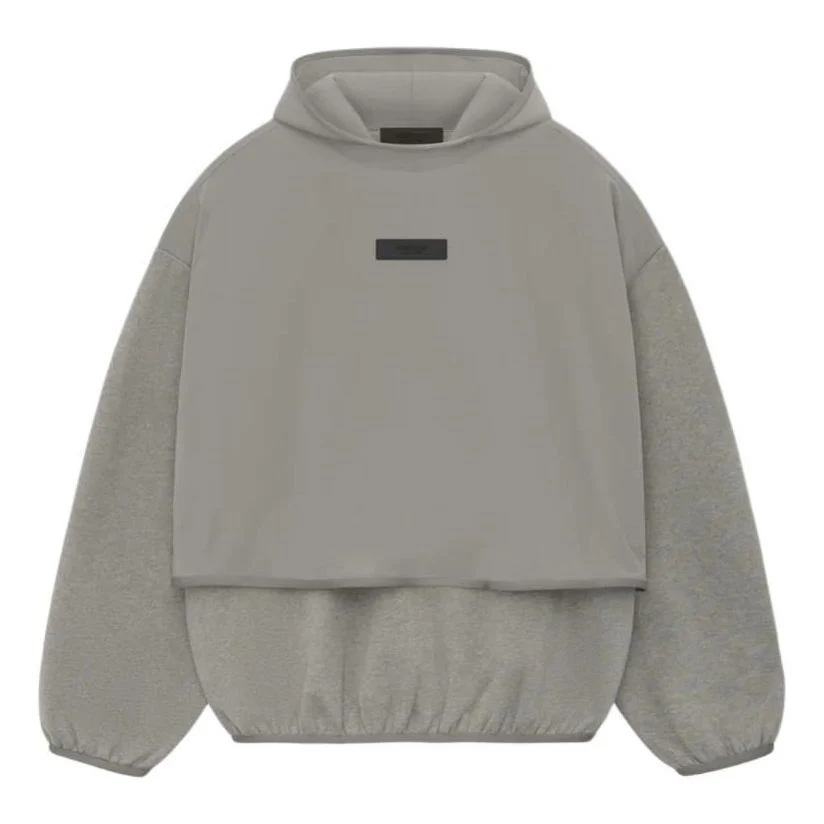 Fear of God Essentials Nylon Fleece Hooded Sweatshirt 'Dust Heather Grey' 202SU244321F