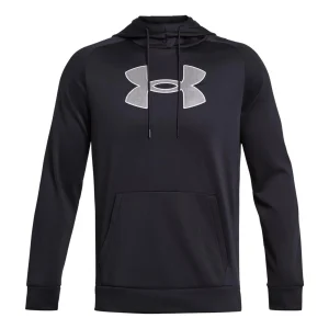Under Armour Fleece Logo Hoodie 'Black Grey' 1379854-001