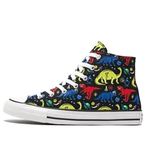 (GS) Converse Chuck Taylor All Star Big Dinosaur Black Multi Color 669233C