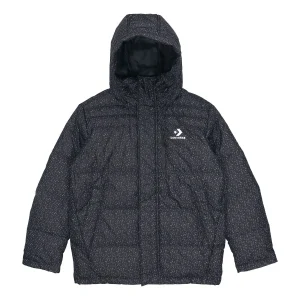 Converse Down Fill Puffer AOP Jacket Asia Sizing 'Black' 10019322-A02