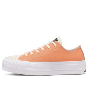 (WMNS) Converse Chuck Taylor All Star Renew Cotton Platform Low 'Fuel Orange' 567855C