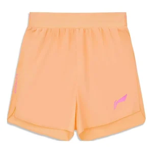 (WMNS) Li-Ning Graphic Running Shorts 'Light Orange' AKSU004-3