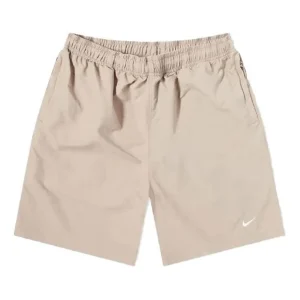 Men's Nike Logo Micro Mark Breathable Solid Color Shorts Yellow DM4402-245