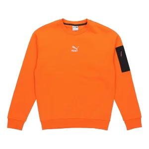 PUMA Casual Loose Round Neck Pullover Flame Orange 530291-23