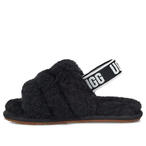 (TD) UGG Fluff Yeah Slide 'Black' 1098579T-BLK