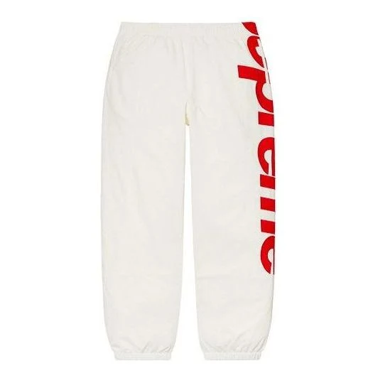 Supreme Spellout Track Pants 'White Red' SUP-SS21-449