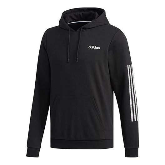adidas neo M Ce 3s Hoody logo Printing hooded Knit Sports Black DW8042