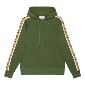 Gucci Knitted Cotton Hooded Sweater For Men Green 596230-XJBUW-3806