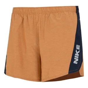Men's Nike Logo Alphabet Printing Elastic Waistband Straight Shorts Yellow DM4802-241