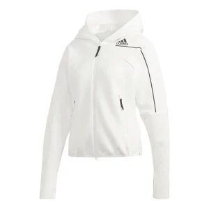 (WMNS) adidas Z.N.E. Hoodie Asia Sizing 'White Black' GM3281