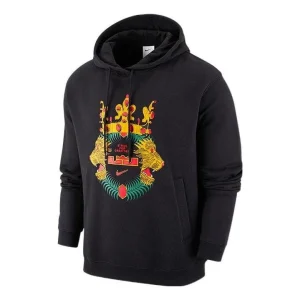 Men's Nike Basketball Sports Training Casual Fleece Lined Hooded Black DA6712-010