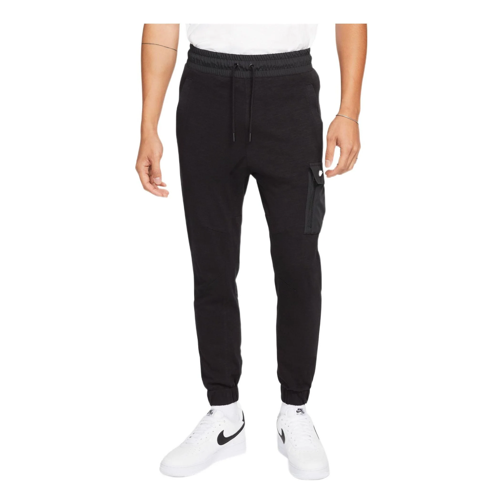 Men's Nike Training Side Pocket Bundle Feet Sports Pants/Trousers/Joggers Black CV8988-011