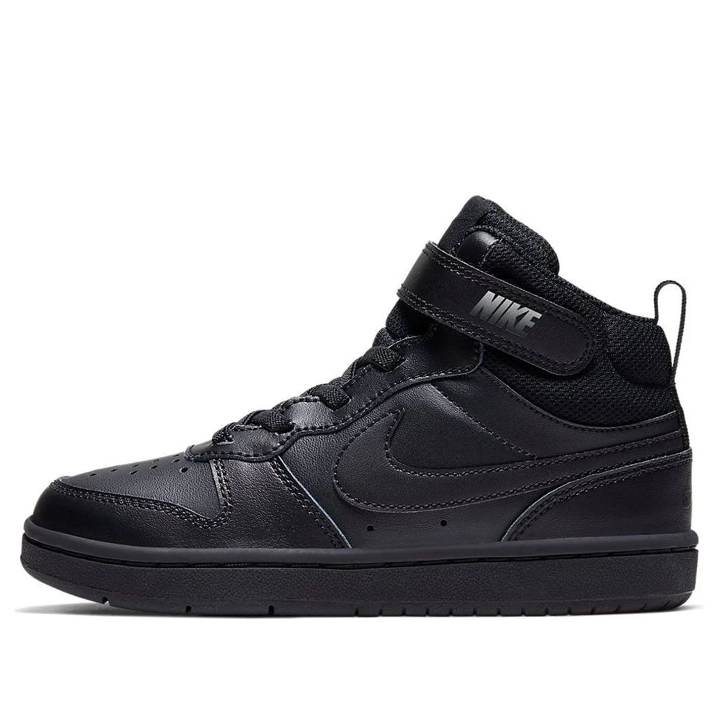 (PS) Nike Court Borough Mid 2Velcro 'Triple Balck' CD7783-001