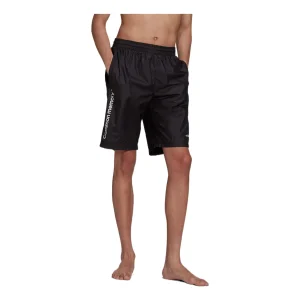 Men's adidas Solid Color Sports Alphabet Printing Shorts Black HC7125