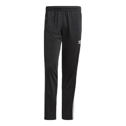 Men's adidas originals Logo Pattern Loose Straight Sports Pants/Trousers/Joggers Black GN3517