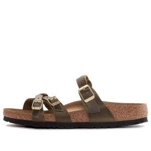 Birkenstock Franca Oiled Leather Narrow Fit Sandals 'Olive Green' 1024059
