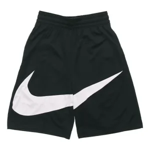 Nike swoosh LOGO Printing Basketball Athleisure Casual Sports Shorts Black BV9385-011