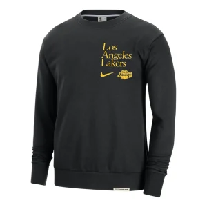Nike x NBA Los Angeles Lakers Crew-Neck Sweatshirt 'Black' FD8654-010