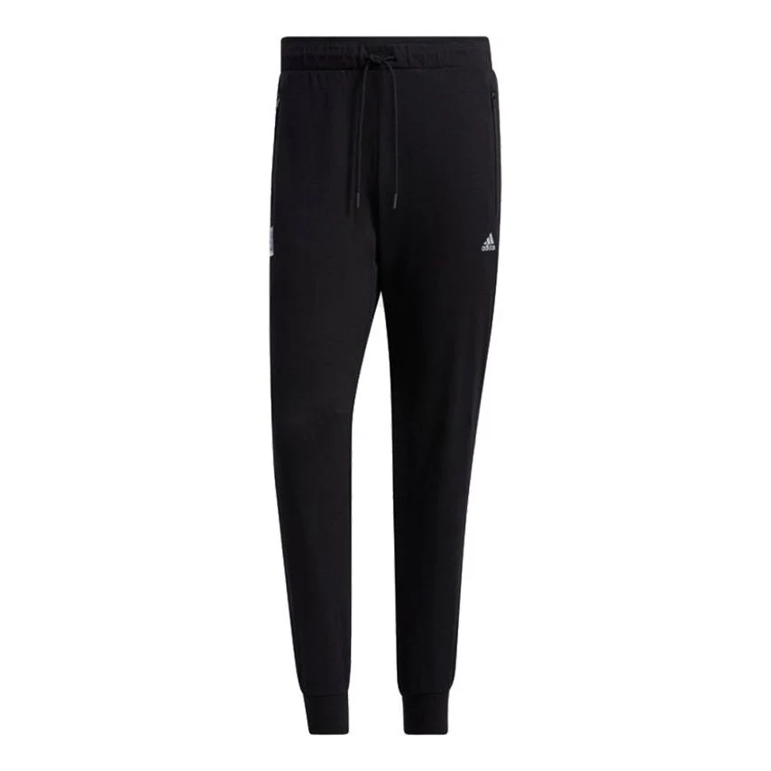 adidas Wj Pnt Ft Series Solid Color Slim Fit Bundle Feet Sports Pants Black GP0860