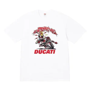 Supreme x DUCATI Bike T-Shirt 'White Red Black' SUP-SS24-279