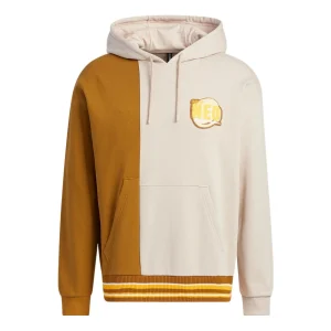 (WMNS) adidas color block striped sports long-sleeved hoodie 'brown tan' IA6817