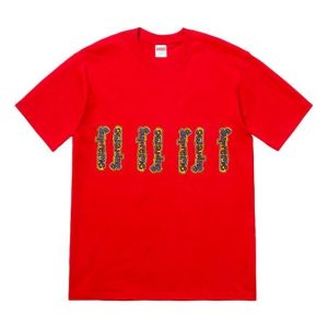 Supreme SS18 Gonz Logo Tee Red logo Short Sleeve Unisex SUP-SS18-439
