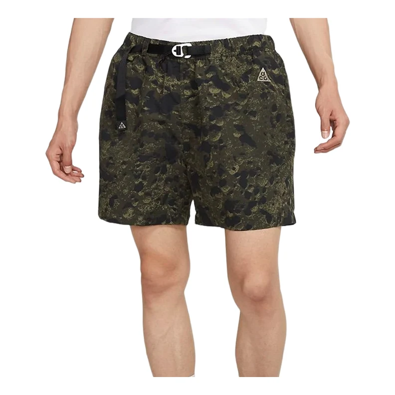 Men's Nike x ACG Camouflage Belt Straight Loose Sports Shorts Camouflage DH7220-355