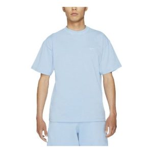 Nike Lab Solo Swoosh Basic Sports Short Sleeve Blue DA0321-436