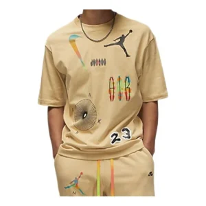 Air Jordan Graffiti Logo T-Shirt 'Khaki' DQ7363-252