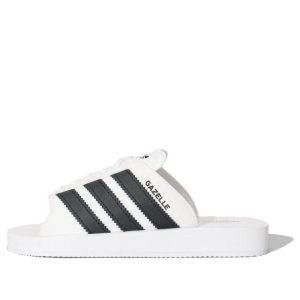 (WMNS) adidas Gazelle Beach Slides Asia Sizing 'White Black' JQ7420
