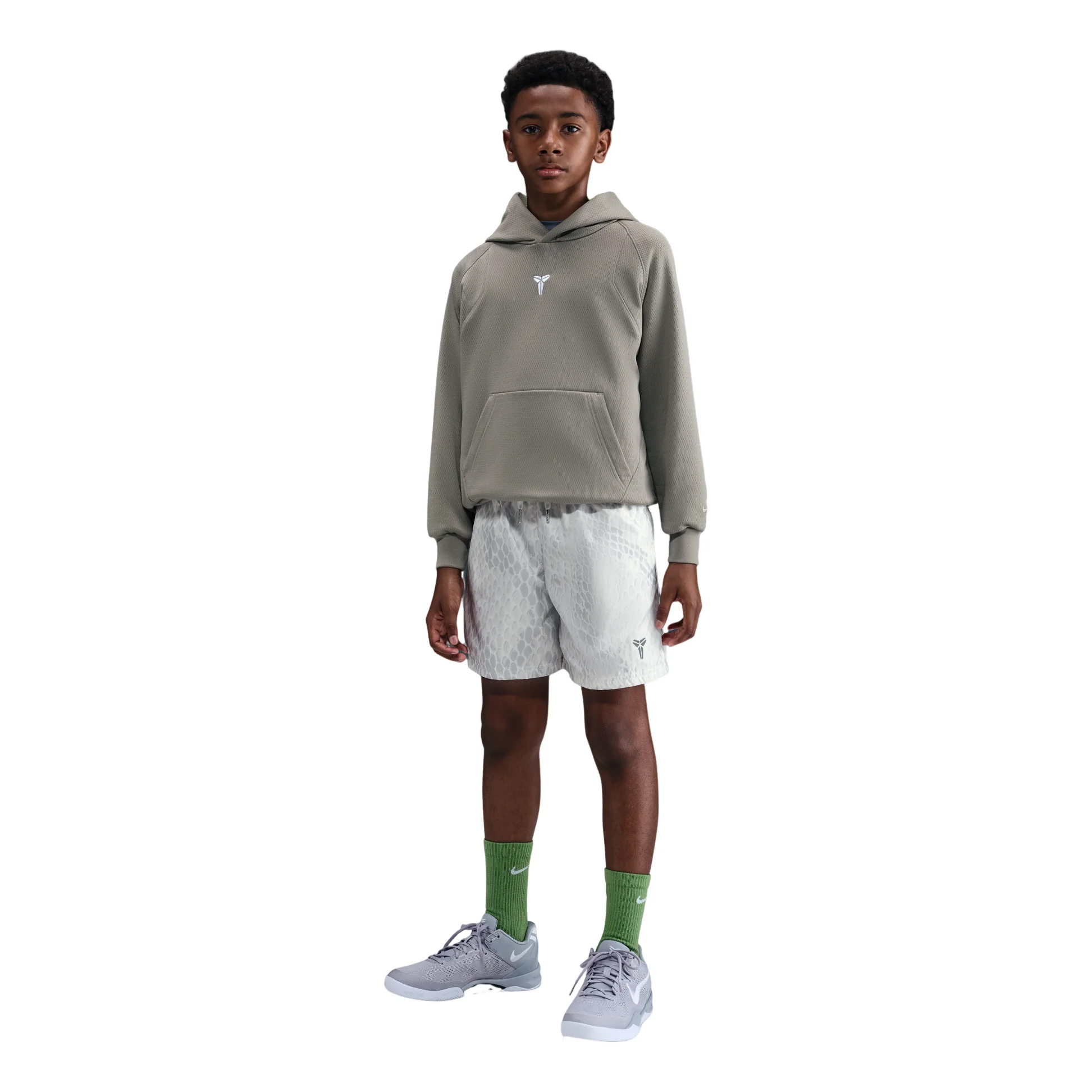 (GS) Nike Kobe Lightweight Woven Basketball Shorts 'White Reflective Silver' IB7082-100