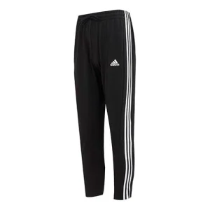 adidas Logo Essentials Tapered Open Hem 3-Stripes Pants IC0044