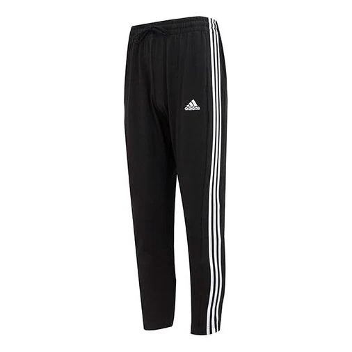 adidas Logo Essentials Tapered Open Hem 3-Stripes Pants IC0044