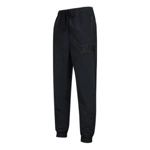 Men's Air Jordan Logo Pocket Zipper Lacing Athleisure Casual Sports Long Pants/Trousers Black DA7242-010