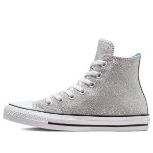 (WMNS) Converse Chuck Taylor Authentic Glam Hi 'Gray Silver' 572046C