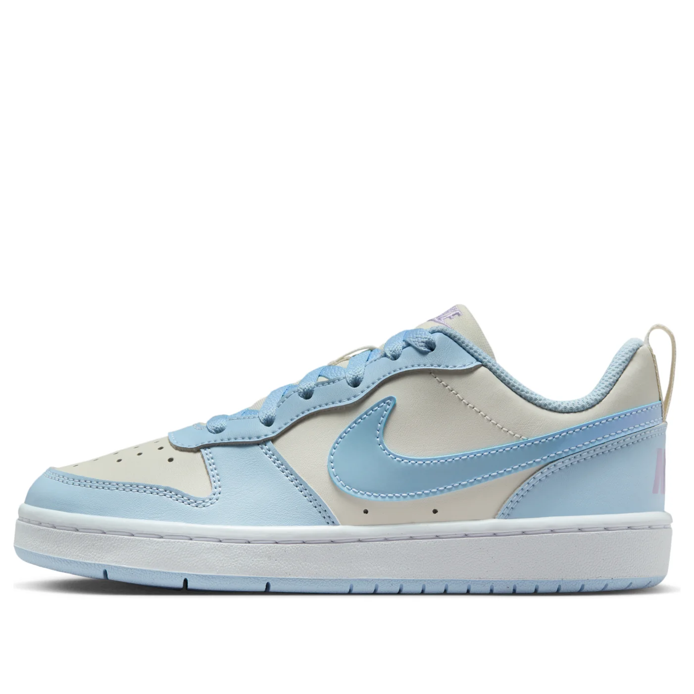 (GS) Nike Court Borough Low Recraft 'Soft Pearl Hydrangeas White Celestine Blue' IH4048-001