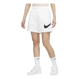 (WMNS) Nike Sportswear Essential High-Rise Woven Shorts 'White Black' DM6740-100
