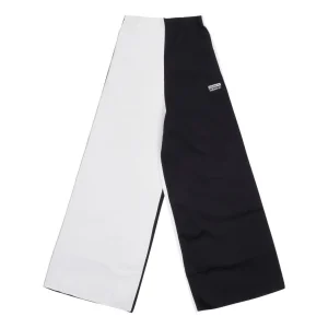 (WMNS) adidas Wide Leg Pants Asia Sizing 'Black White' FM2449
