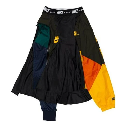 (WMNS) Nike x sacai Skirt 'Black University Gold' CD6299-010
