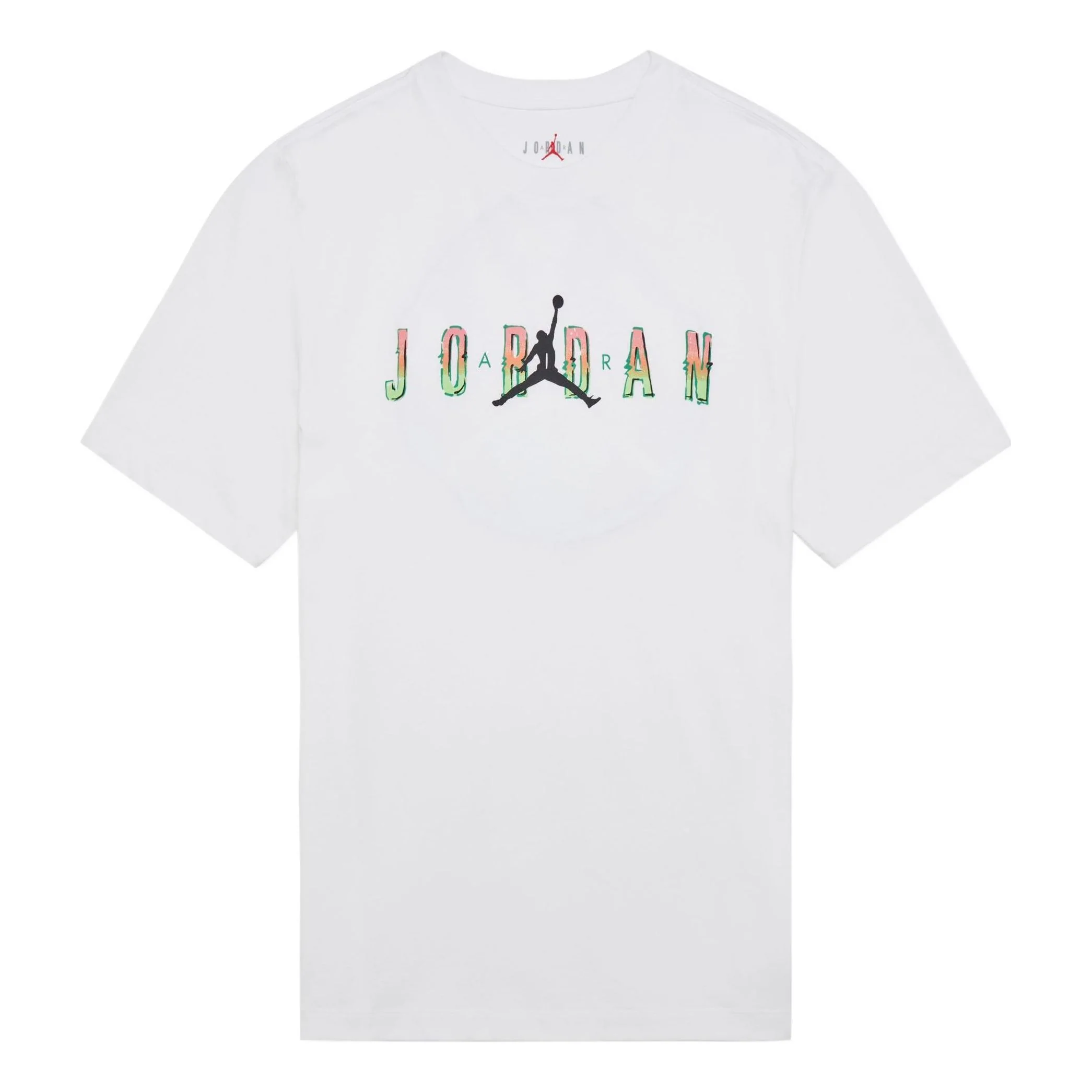 Air Jordan DNA Printing Alphabet Large Logo Short Sleeve White DQ5884-100